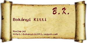Bokányi Kitti névjegykártya